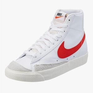 Nike White and Red Classic High-Tops